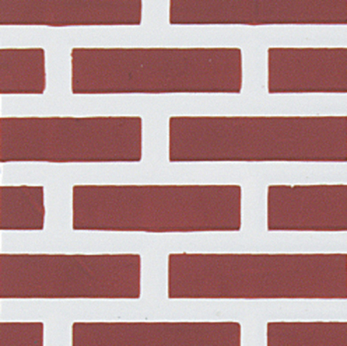 Dollhouse Miniature Pac Red Brick Sheet, 11 X 17